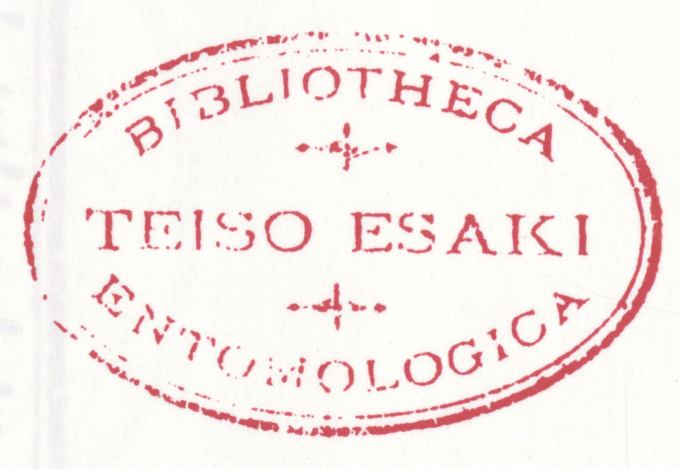 BIBLIOTHECA ENTOMOLOGICA TEISO ESAKI